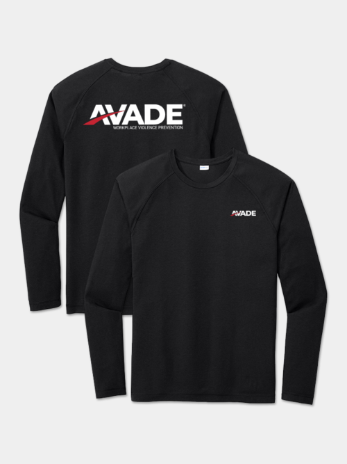AVADE® Long Sleeve Shirt Black Front & Back