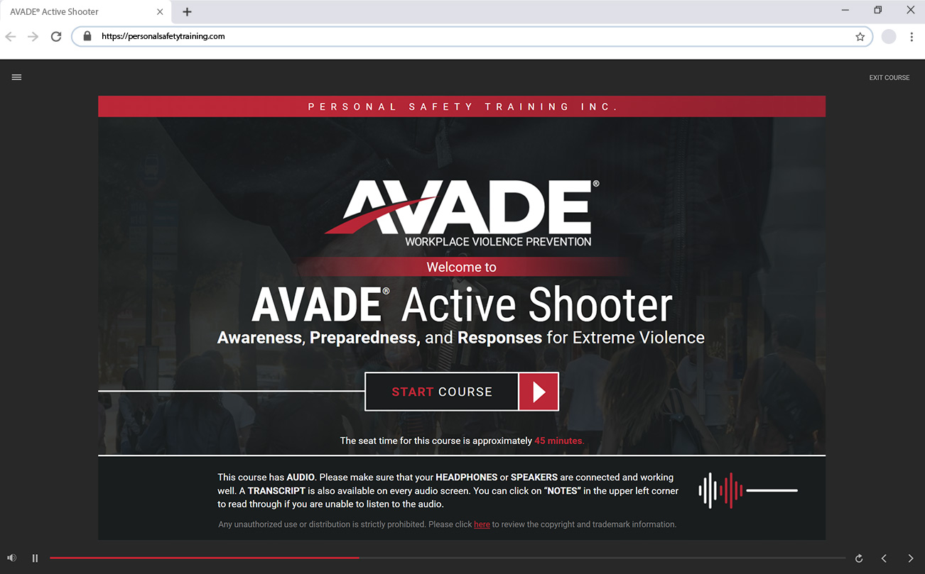 AVADE® Active Shooter E-Learning