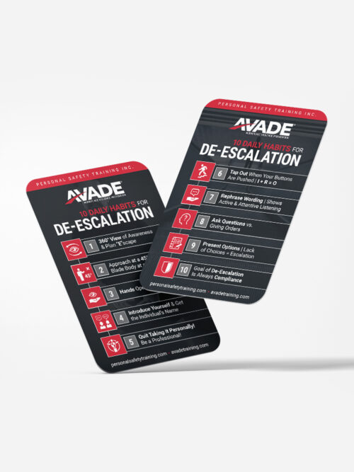 AVADE® De-Escalation 10 Habits Card